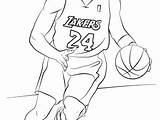 Kobe Coloring Pages Getcolorings Bryant sketch template