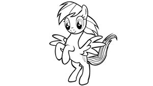 rainbow dash lineart  ikillyou  deviantart