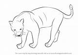 Panther Drawing Draw Step Animals Line Drawings Wild Cartoon Schwarzer Animal Zeichnen Zeichnung Panthers Sketches Drawingtutorials101 Pencil Zoo Zum Cute sketch template