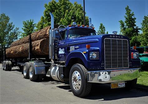 dodge big horn logging truck big rig trucks trucks  dodge trucks