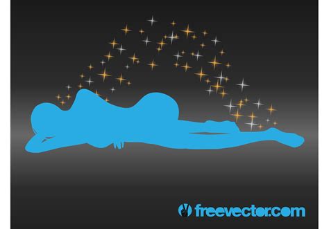 sleeping girl silhouette download free vector art stock