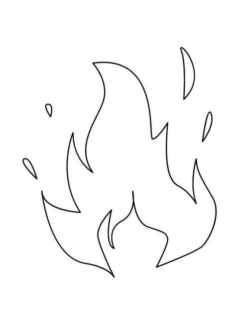 fire flame coloring page