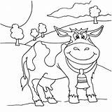 Ringing Bell Coloring Cows Pages sketch template