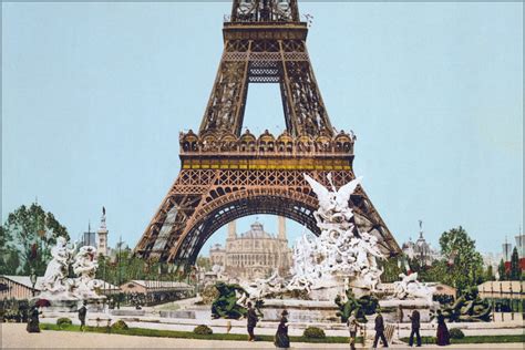 gallery poster eiffel tower  fountain worlds fair