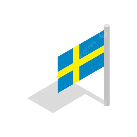 Sweden Flag Clipart Vector Flag Of Sweden Icon Isometric 3d Style