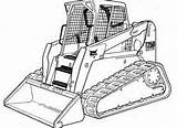 Skid Coloring Steer Bobcat Loader Track Compact T250 Repair Manual Service sketch template