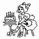 Coloring Pages Girl Birthday Kids Comments sketch template