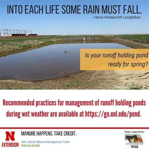 managing runoff holding ponds during wet weather unl water