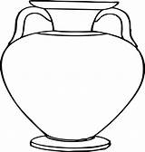 Vase Greek Outline Clip Clipart sketch template