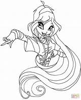 Coloring Bloom Winx sketch template