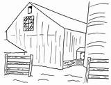 Coloring Pages John Sheet Barn Deere Old Quilt Quilts sketch template