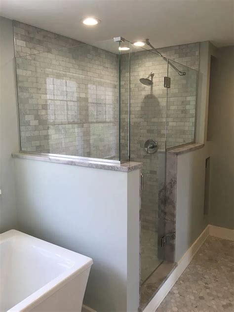 How To Build A Half Wall Shower Shower Ideas