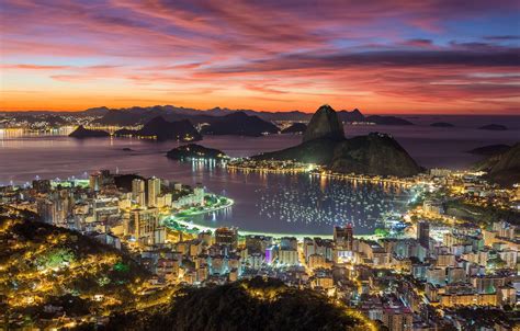 wallpaper lights panorama brazil the view from the top