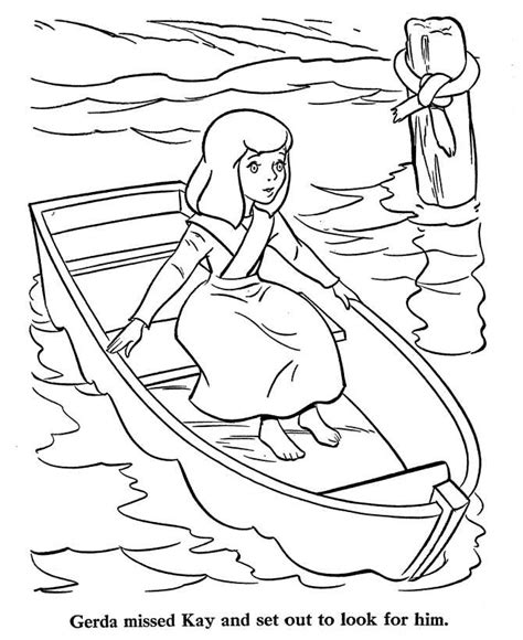 gerda missed kay snow queen coloring page