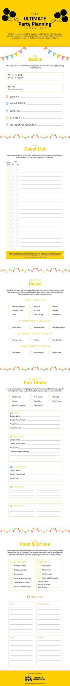 printable party planning checklist  ensure   dont forget