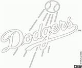 Dodgers Coloring Logo Pages Angeles Los Printable Baseball Choose Board sketch template