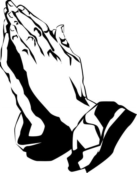 Praying Hands Holding A Cross