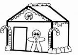 Coloring Pages Gingerbread House Printable Christmas Houses Popular Big sketch template