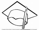 Graduation Coloring Cap Hat Drawing Outline Clip Pages Drawings Diploma Printable Clipart Gown Color Cliparts Colouring Draw Easy Library Kids sketch template