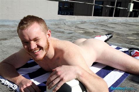 redhead aussie soccer player naked and stroking a big uncut cock best rated gay porn