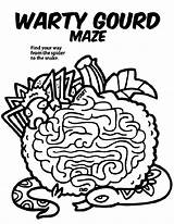 Coloring Pages Gourd Crayola Maze sketch template