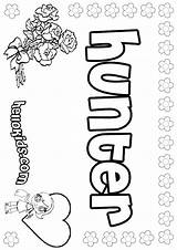 Hunter Coloring Wynter Color Pages Designlooter Drawings Girl Names Hellokids Print sketch template