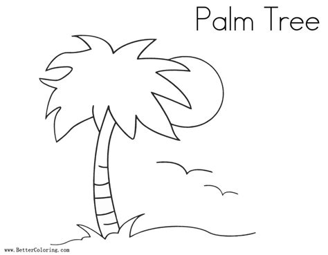 palm tree coloring pages  printable coloring pages