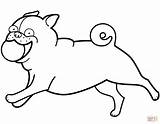 Pug Coloring Pages Funny Ball Playing Drawing Dogs Generous Printable Dog Kids Supercoloring Getdrawings sketch template