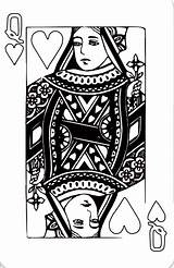 Queen Hearts Coloring Clip Clker Clipart Vector Large sketch template