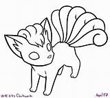 Coloring Vulpix Pages Pokemon Drawing Alolan Popular Coloringhome sketch template