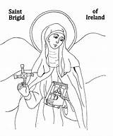 Brigid St Coloring Ireland Colouring Pages Saint Saints Bridget Kids Catholic Sheets Sheet Santi Color Children Colorare Da Feast Disegni sketch template
