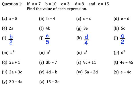 ks algebra  substituting  expressions  formulae maths  david