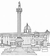Trafalgar Dessin Illustration Thames Londra Relacionada Buckingham Monumentos Farrarons Emma Monumenti Londres Clipground sketch template