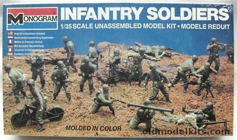 Monogram 1 35 Infantry Soldiers 18 Us Army Military Figures The