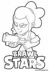 Brawl Stars Coloring Shelly Pages Printable sketch template