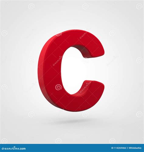 plastic red letter  uppercase isolated  white background stock illustration illustration