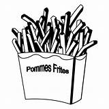 Fries Coloring Pages French Drawing Fry Clipart Malvorlagen Clip Cliparts Kids Getdrawings Popular sketch template