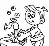 Hand Washing Drawing Coloring Pages Getdrawings sketch template