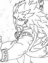 Gajeel Redfox sketch template