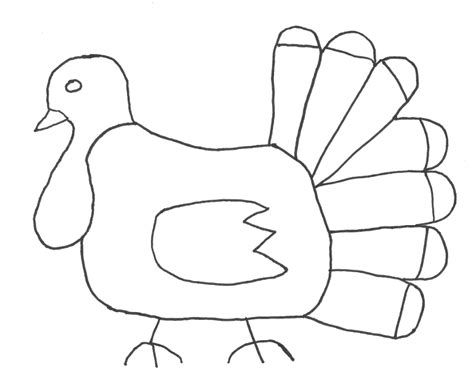 turkey template craft coloring home