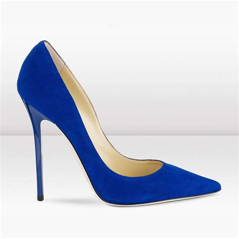 jimmy choo anouk suede stiletto pump  electric blue bluesuedeshoes jimmy choo heels