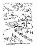 Coloring Earth Environment Pages Grasslands Land Kids Environmental Trees Clipart Grassland Printable Farm Sheet Animals Print Activity Green Ecology Color sketch template