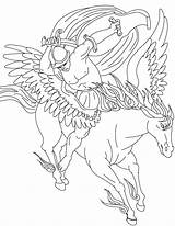 Coloring Pegasus Pages Printable Kids sketch template
