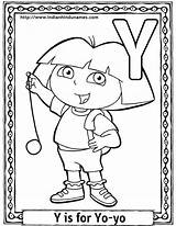 Coloring Pages Sheets Dora Cartoons Alphabets Cartoon Please Other sketch template