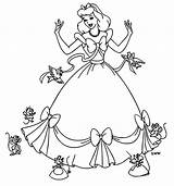 Cinderella Mice sketch template