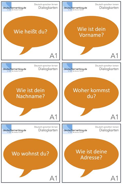dialogkarten   fragen antworten du version  deutsch sprechen
