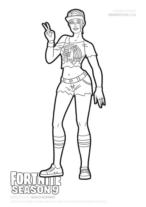 beach bomber fanart fortnite coloringpages howtodraw drawings