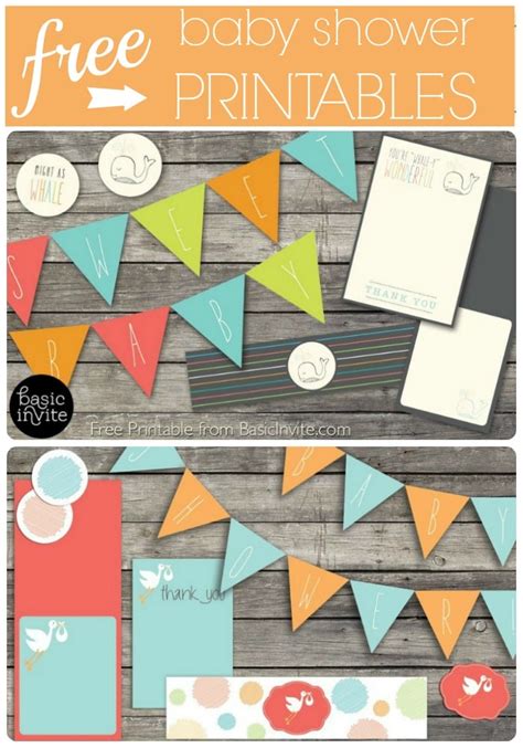 baby shower printables  basic invite  simple