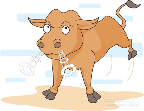 cows  cattle clipart cartoon style funny angry bull clipart