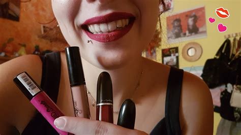 Asmr Lipstick Application And Kisses Youtube
